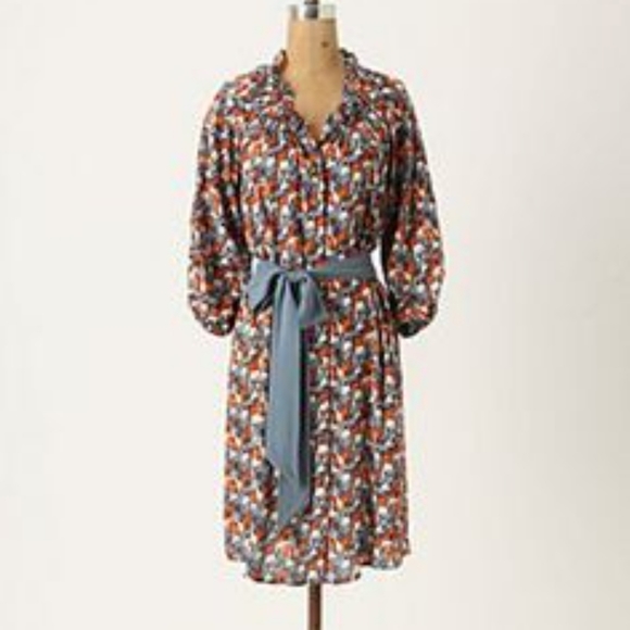 Anthro Giraffe Print Tunic Shirt Dress 